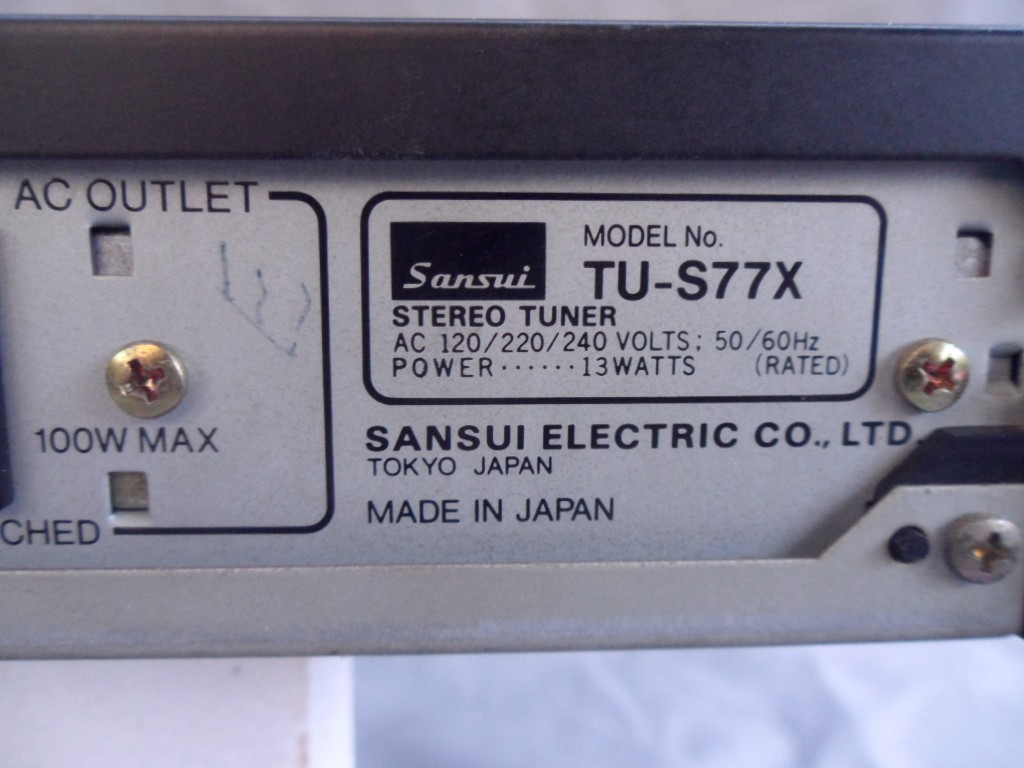 Sansui Digital Synthesizer Tuner TU-S77X "WORKING"