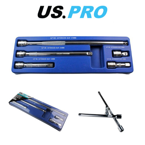 US PRO 5pc 1/2 dr Extension Bar Set 50, 75, 125, 250 & 375mm 4027