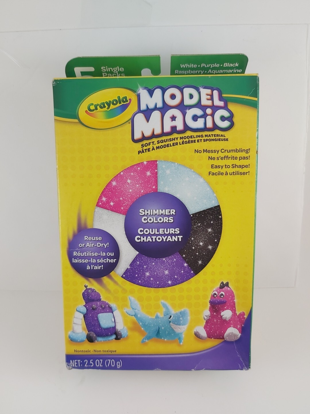 Crayola Model Magic Shimmer 5 Colors Nontoxic Soft Squishy Modeling Material