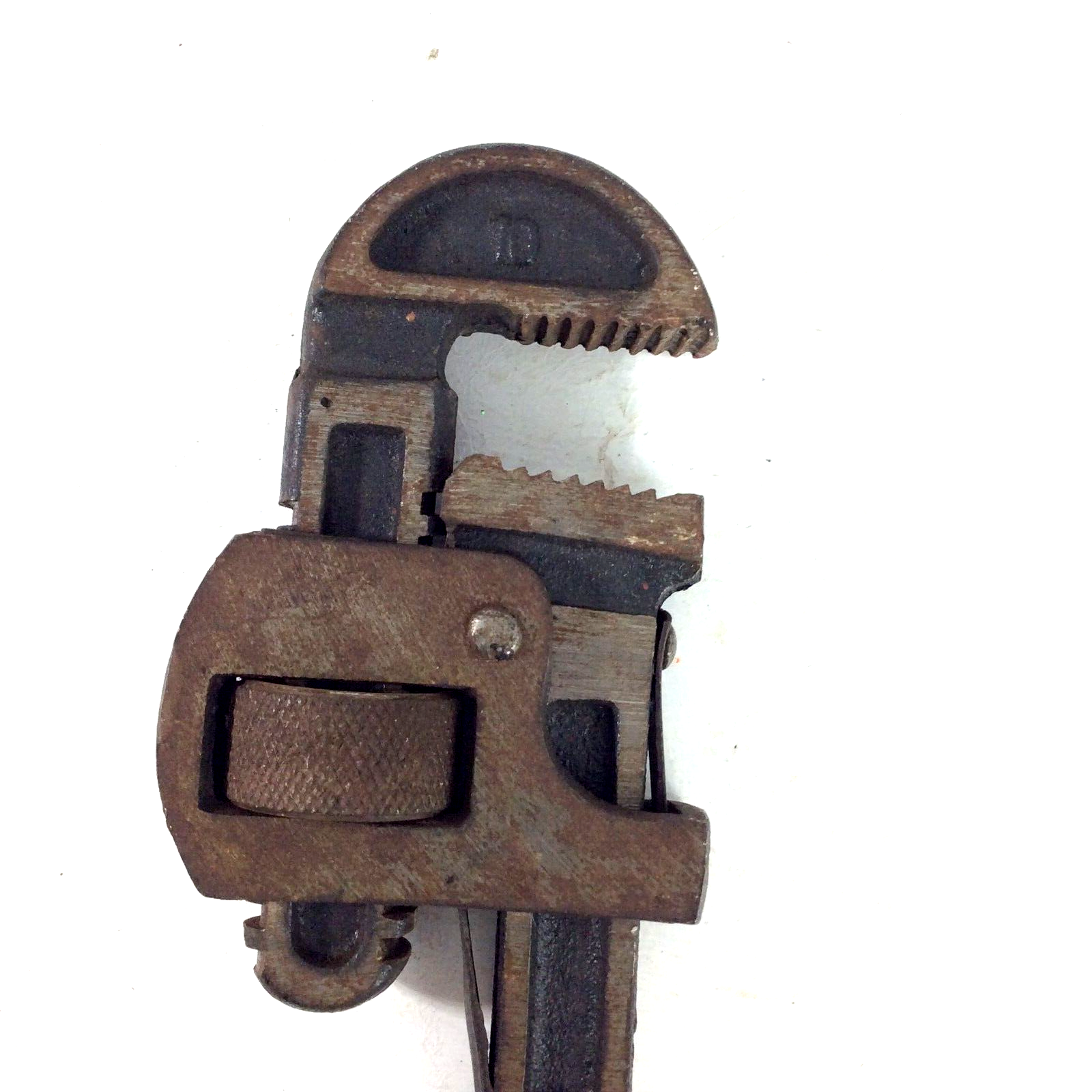 Vintage Adjustable #10 Plumber's Monkey Pipe Wrench Spain Red