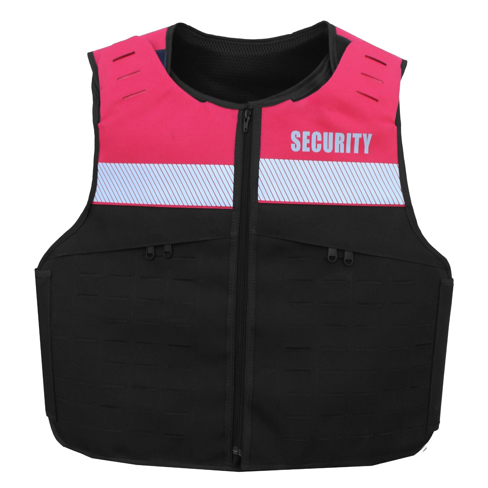 Tactical Security Breathable Adjustable High Visibility Laser Cut Patrol Vests