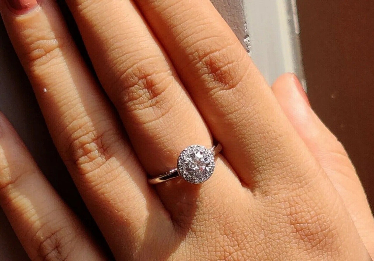 Lab-Created 2.80 Ct Round Cut White Diamond Engagement Ring 925 Sterling Silver
