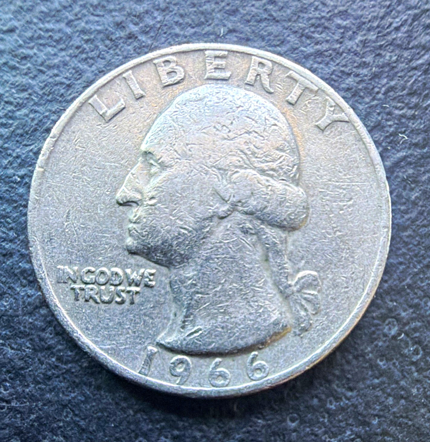 1966 Washington Quarter 25C Philadelphia Business Strike Copper KM#164