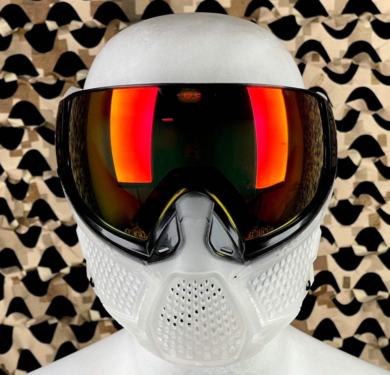 NEW Carbon CRBN Zero Pro Paintball Mask (Less Coverage) - Clear w/ Red Lens