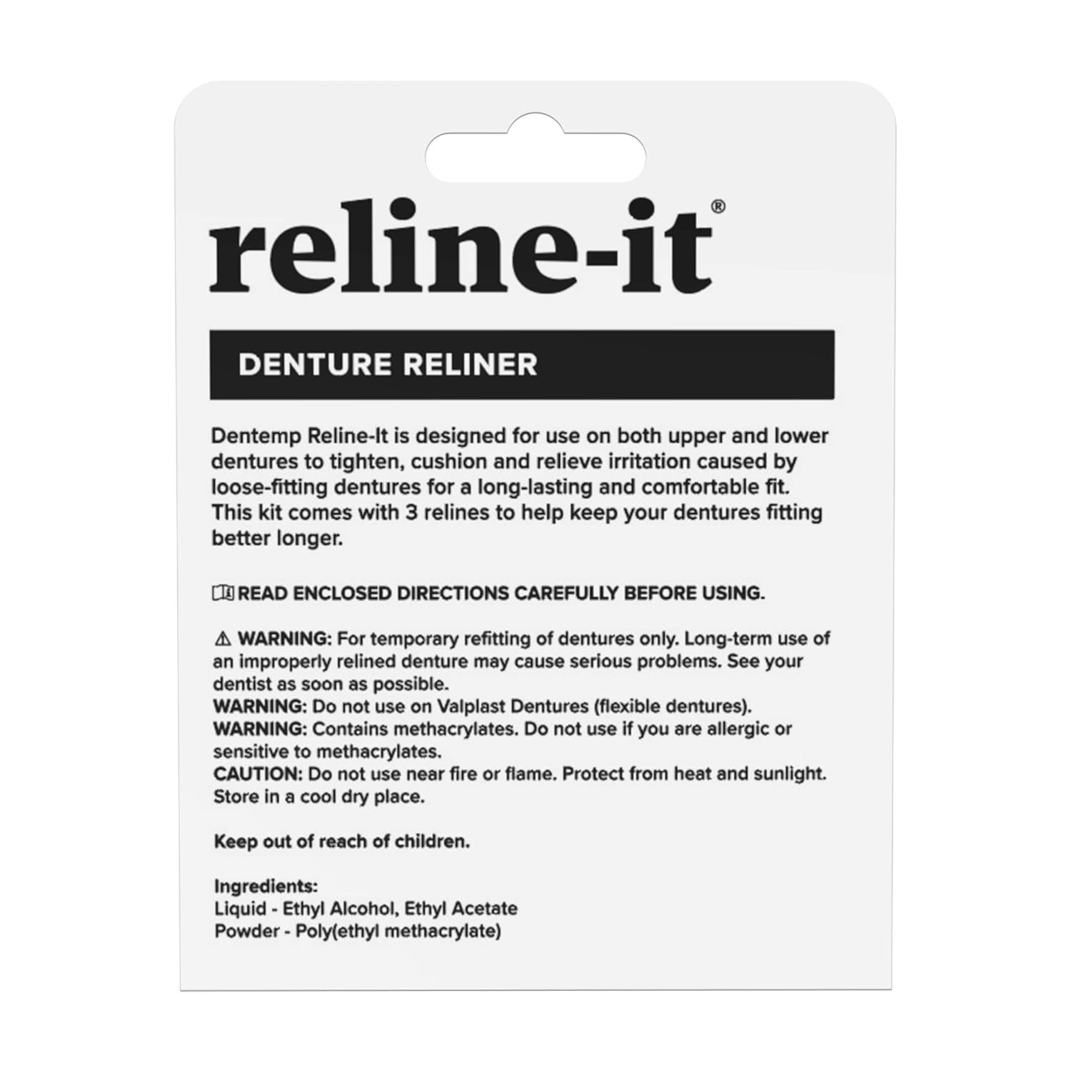 Denture Reline Kit Value Pack Advanced Formula