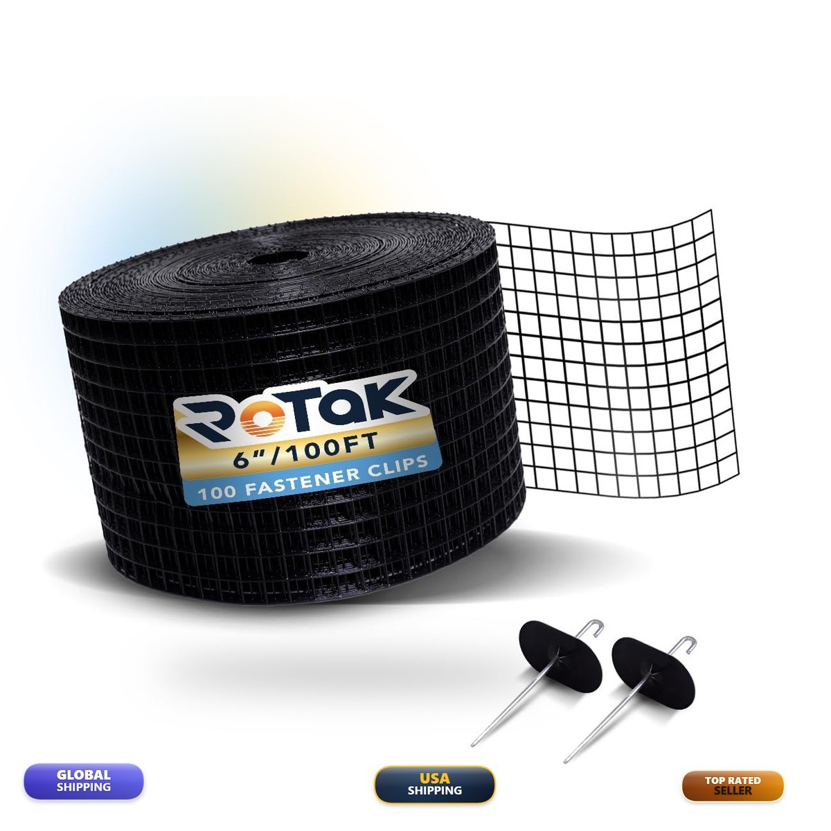 ROTAK Critter Guard 6in x 100ft Solar Panel Bird Guard Black PVC Wire Net 100
