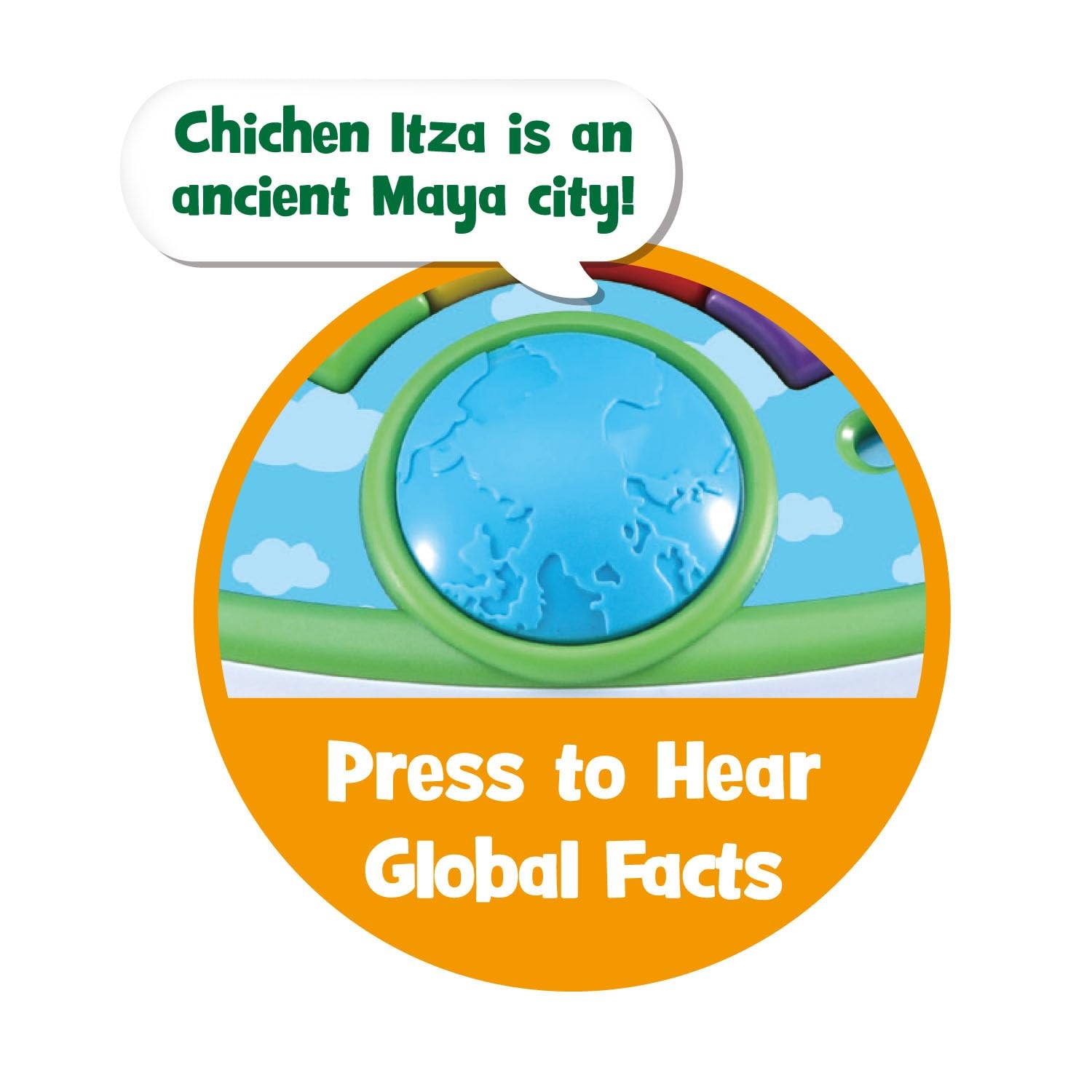 LeapGlobe Light-Up and Touch Interactive Electronic Globe for Kids, Explorati...