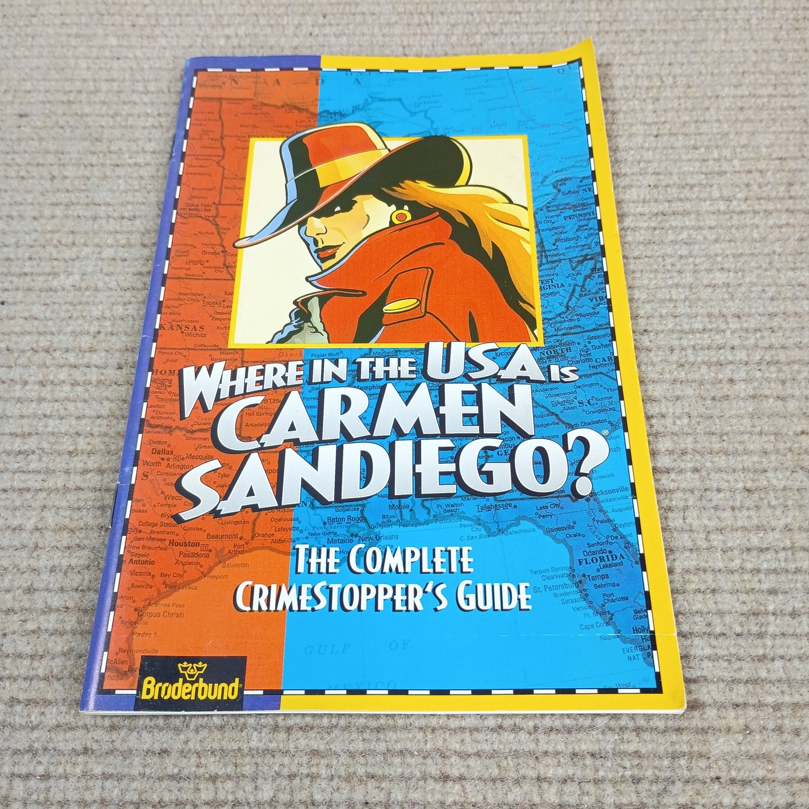 Where in the USA is Carmen Sandiego? Crimestopper's Guide ONLY Broderbund Mac PC