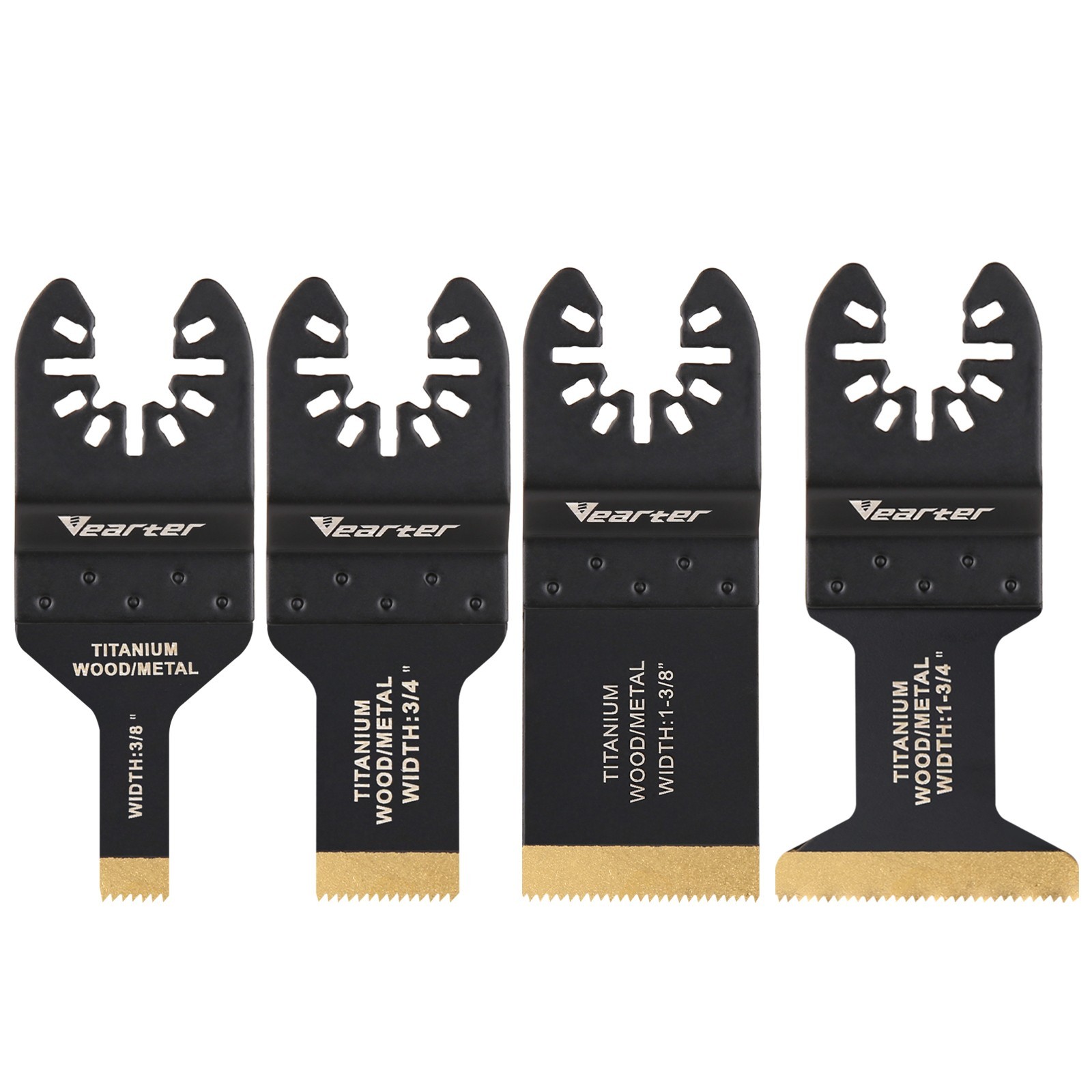 Vearter 4PCS Bi-Metal Oscillating Multi Tool Saw blades Set Wood Metal Cutter
