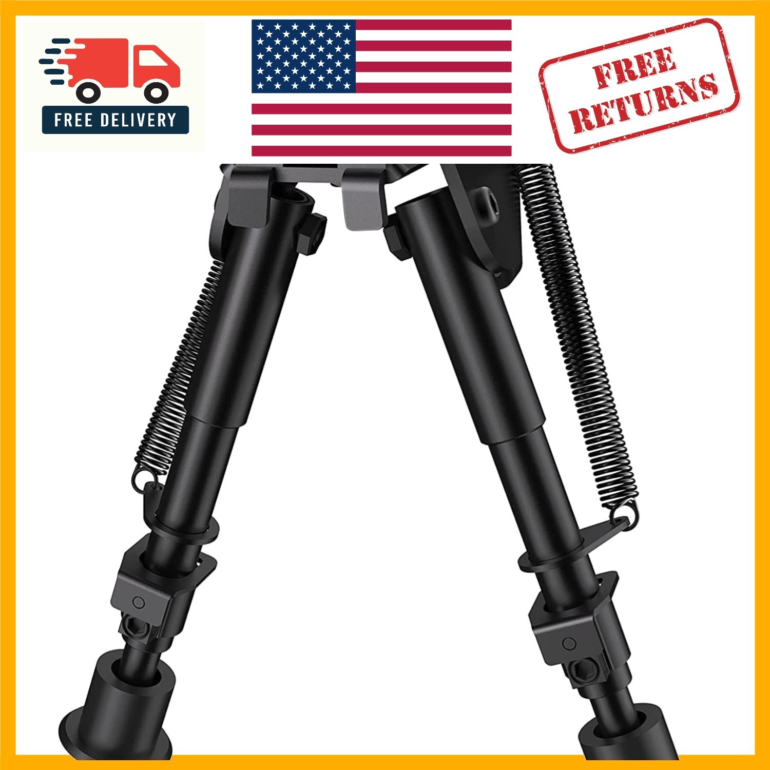 Heavy-Duty M-Rail Bipod 6-9 Inch - Perfect for Outdoor Shooting Stability