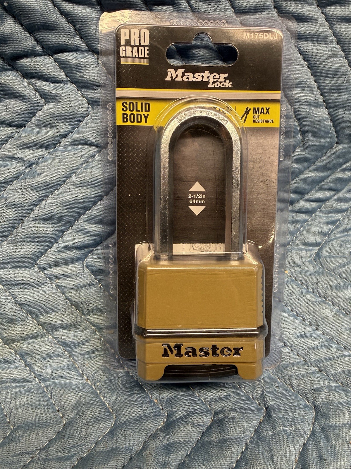 Master Lock M175DLJ Gold Combination Padlock Max Cut Resistance Set Your Code