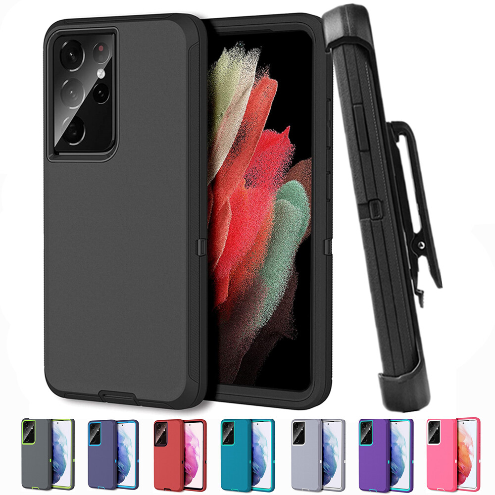 For Samsung Galaxy S20 S21 S22 S23+ Ultra Shockproof Defender Case Cover w/Clip
