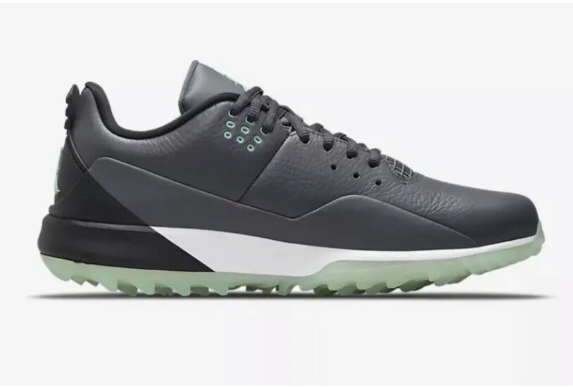 Nike Air Jordan ADG 3 Golf Shoes Dark Grey Black Green Glow Size 8 CW7242-002