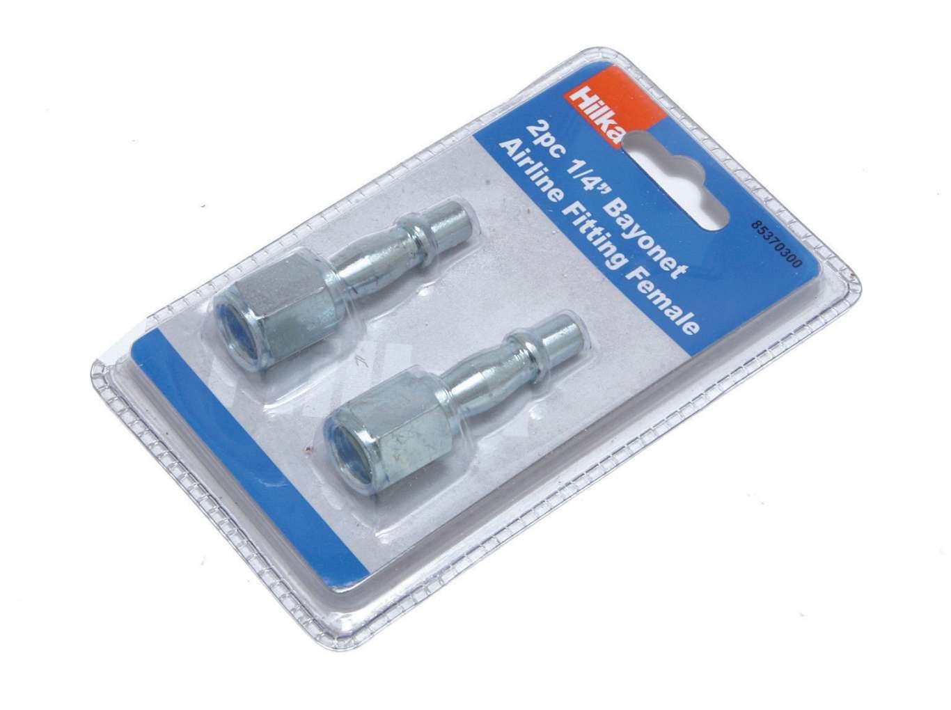Hilka 85370300 Female Bayonet Air Line Fitting 1/4" bsp pk of 2