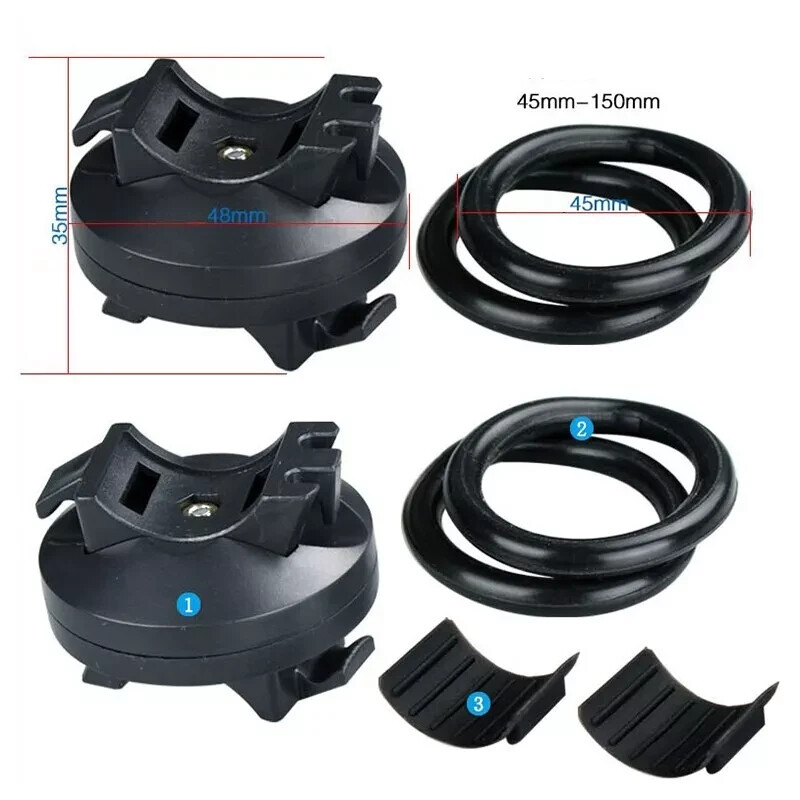 2X Bicycle Handlebar Light Mount Clip Rotate  Clamp Bike Flashlight Holder