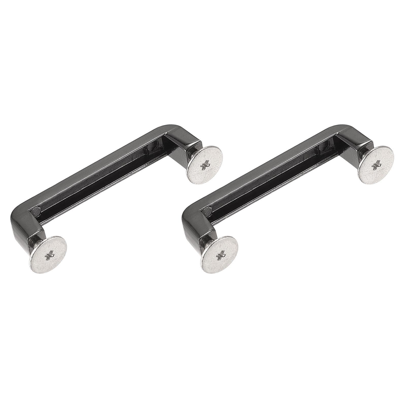 Arch Bridge Buckle, 2Pcs 47mm D-Ring Connector Buckles for Bag Hanger DIY, Black