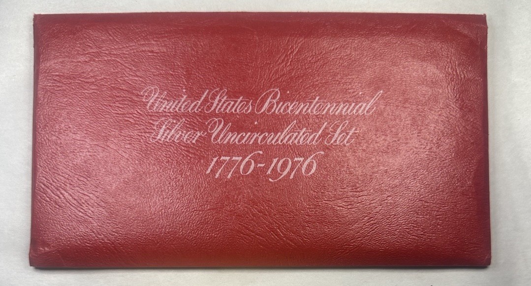 United States Bicentennial Silver Uncirculated Set 1776-1976, 3 Coins 40% Silver