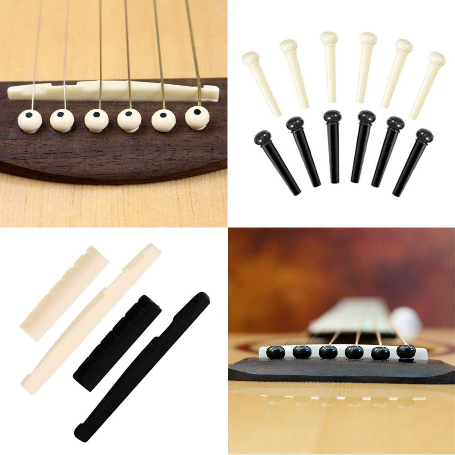 Anvin Acoustic Guitar Accessories Kit - Replacement Strings, Picks, Capo, Str...