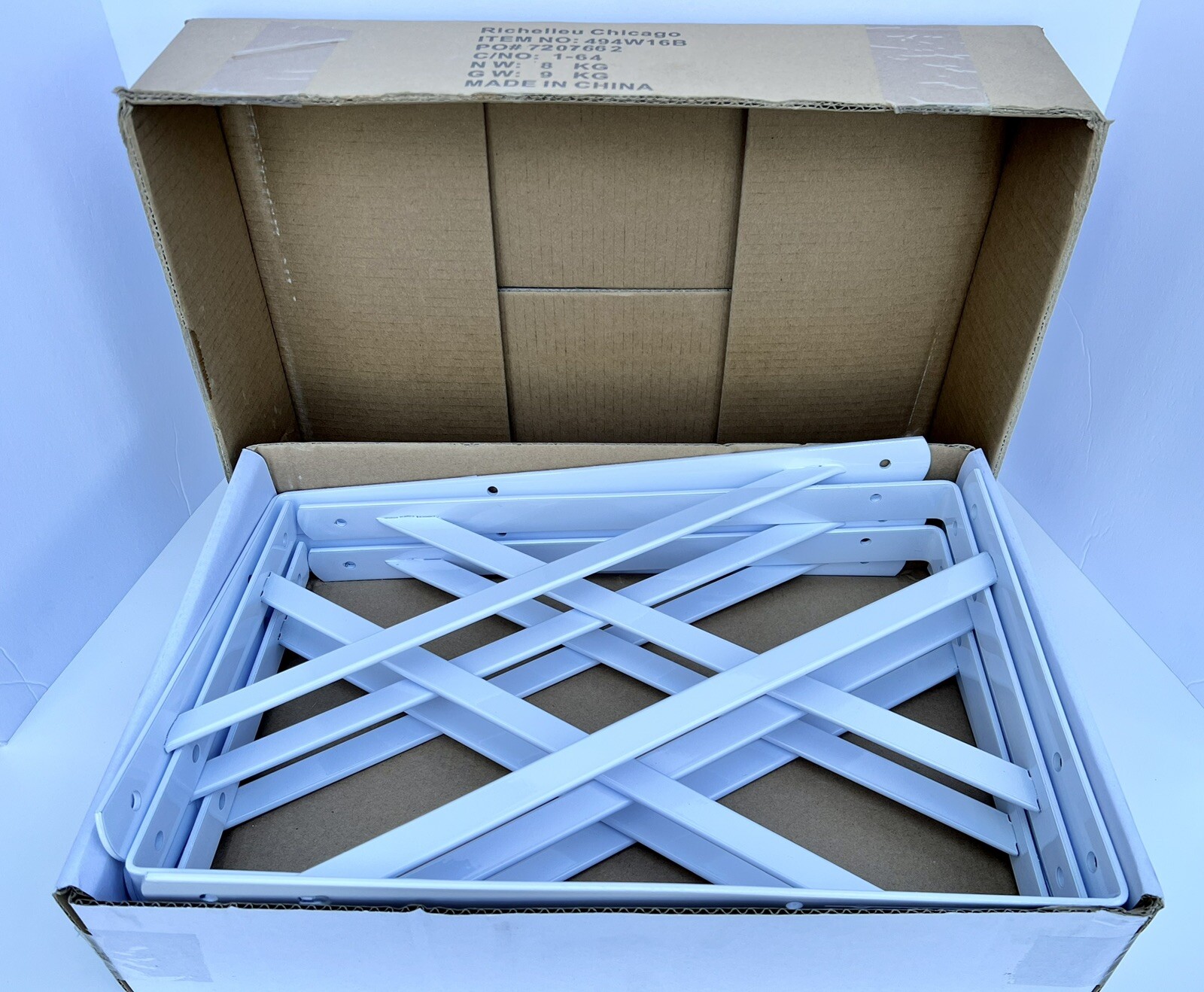 Onward 494W16B Heavy Duty 16” Shelf Brackets 10 Pack