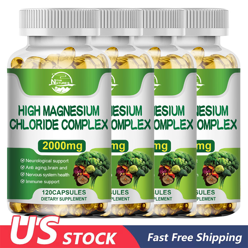 Magnesium Citrate 4-in-1 Complex, 2000mg Magnesium Supplements - High Absorption