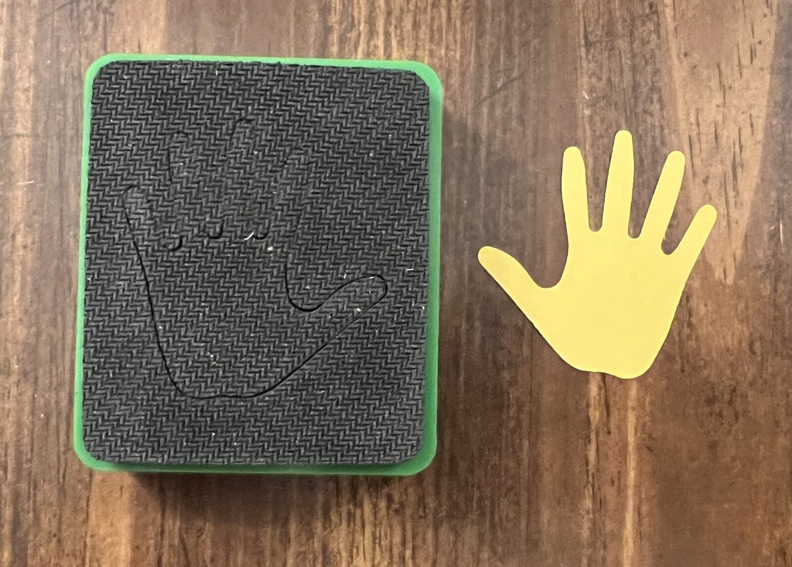 Sizzix Green Die Handprint 38-0276 EUC - TONYA