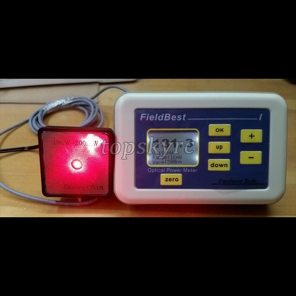 10uW-200mW Optical Power Meter Laser Full Wavelength  Accuracy Resolution 10uW