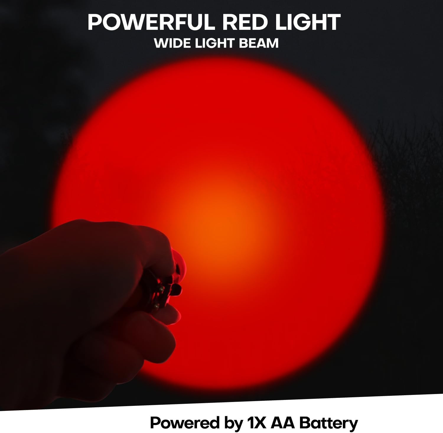 2 Pack Red Flashlight LED Single Mode Light 1 Mode LED Torch Scalable Red Light