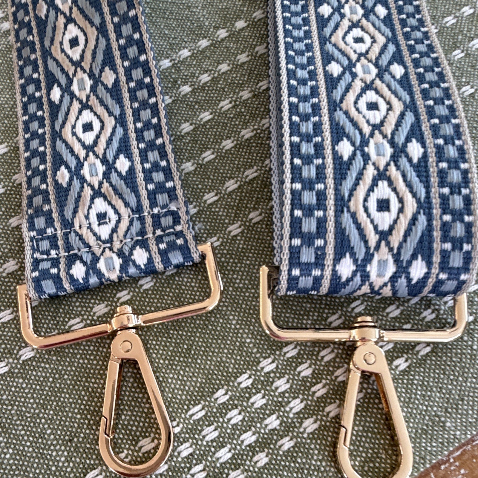 2pc Detachable Adjustable Bag Strap/Yellow Hardware. Sold together!
