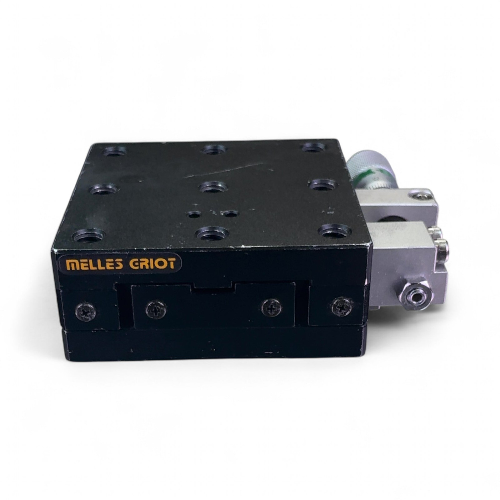 Melles Griot 65mm x 65mm Single Axis Linear Translation Stage Side Micrometer