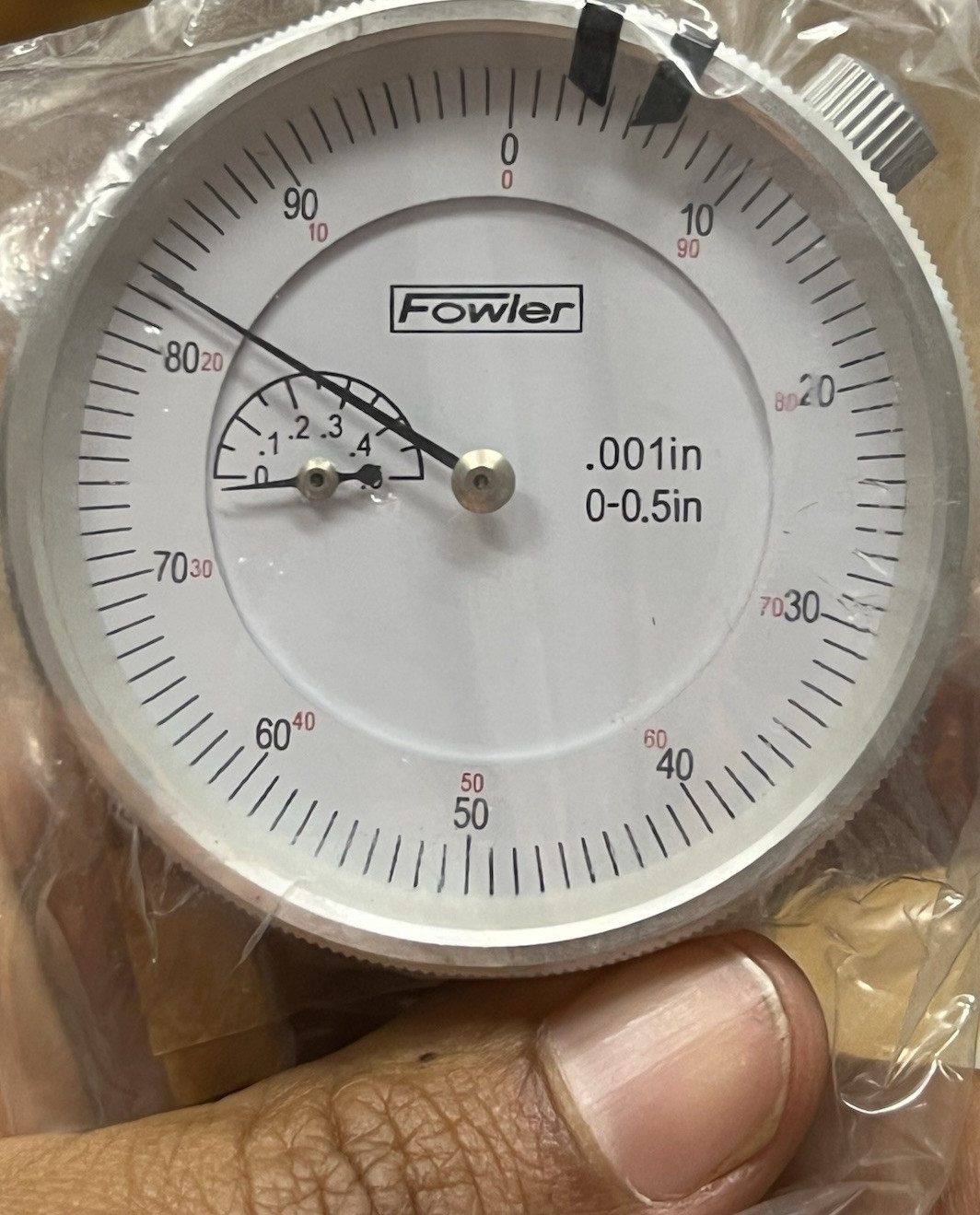 Fowler Dial Indicator 0-0.5" Range .001" Graduation Precision Measurement Tool