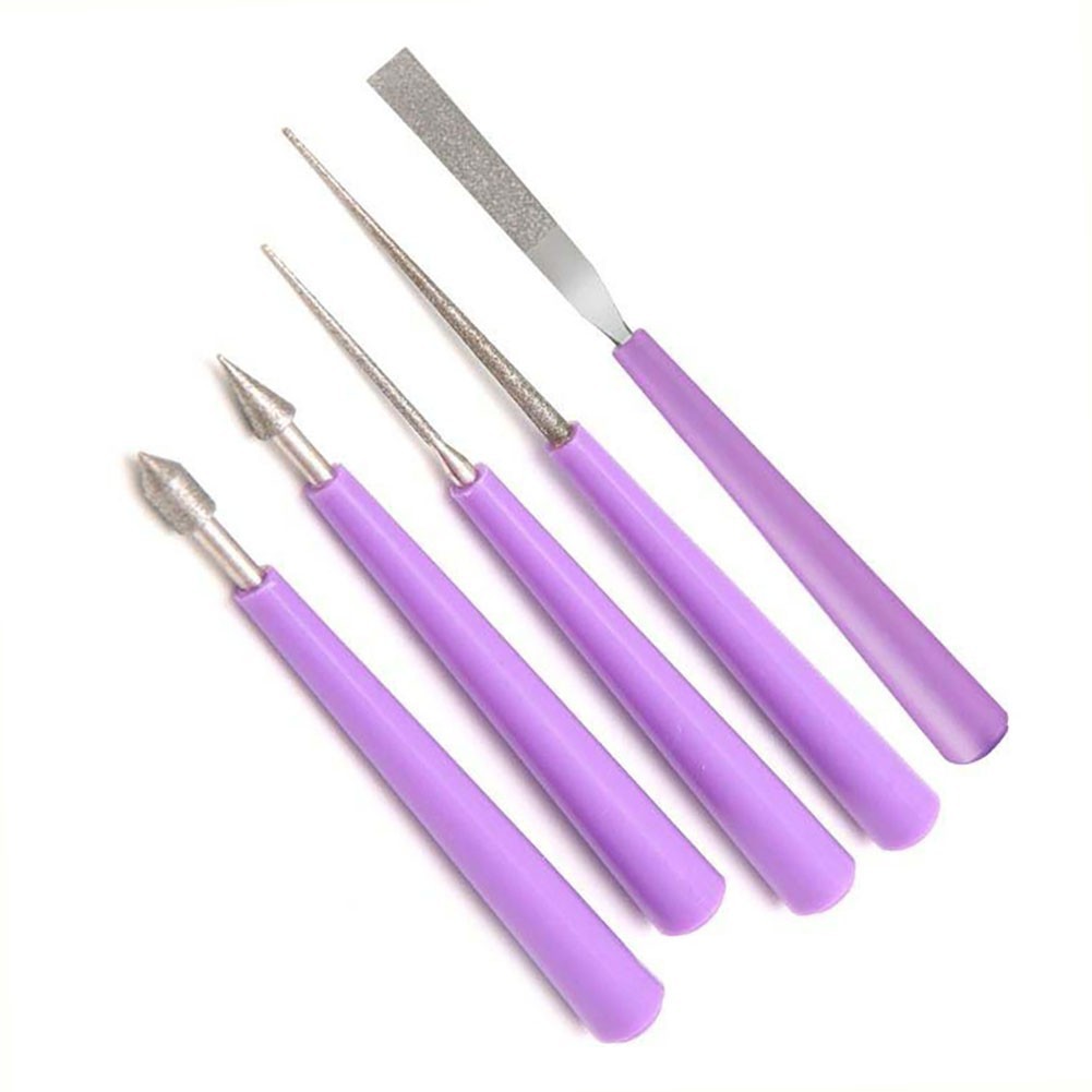 5PCS Glass Bead Reamer Tool for Pearls Crystals Jade For Beading Hole Expansion