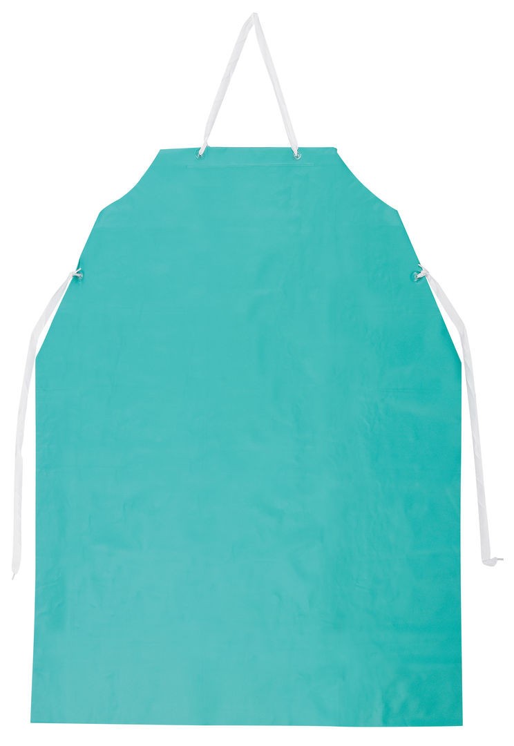MCR Dominator 20Mil Vinyl Raw Edge Chemical Apron, Green, 48 Inch Length, 388R5