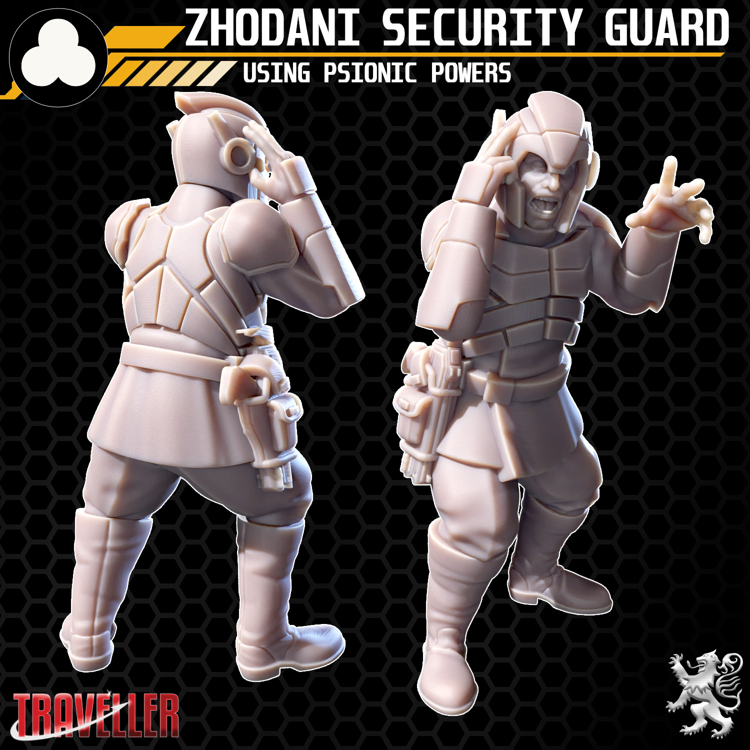 Zhodani Security Guard Using Psionic | 2nd Dynasty | Traveller Miniature | 28mm