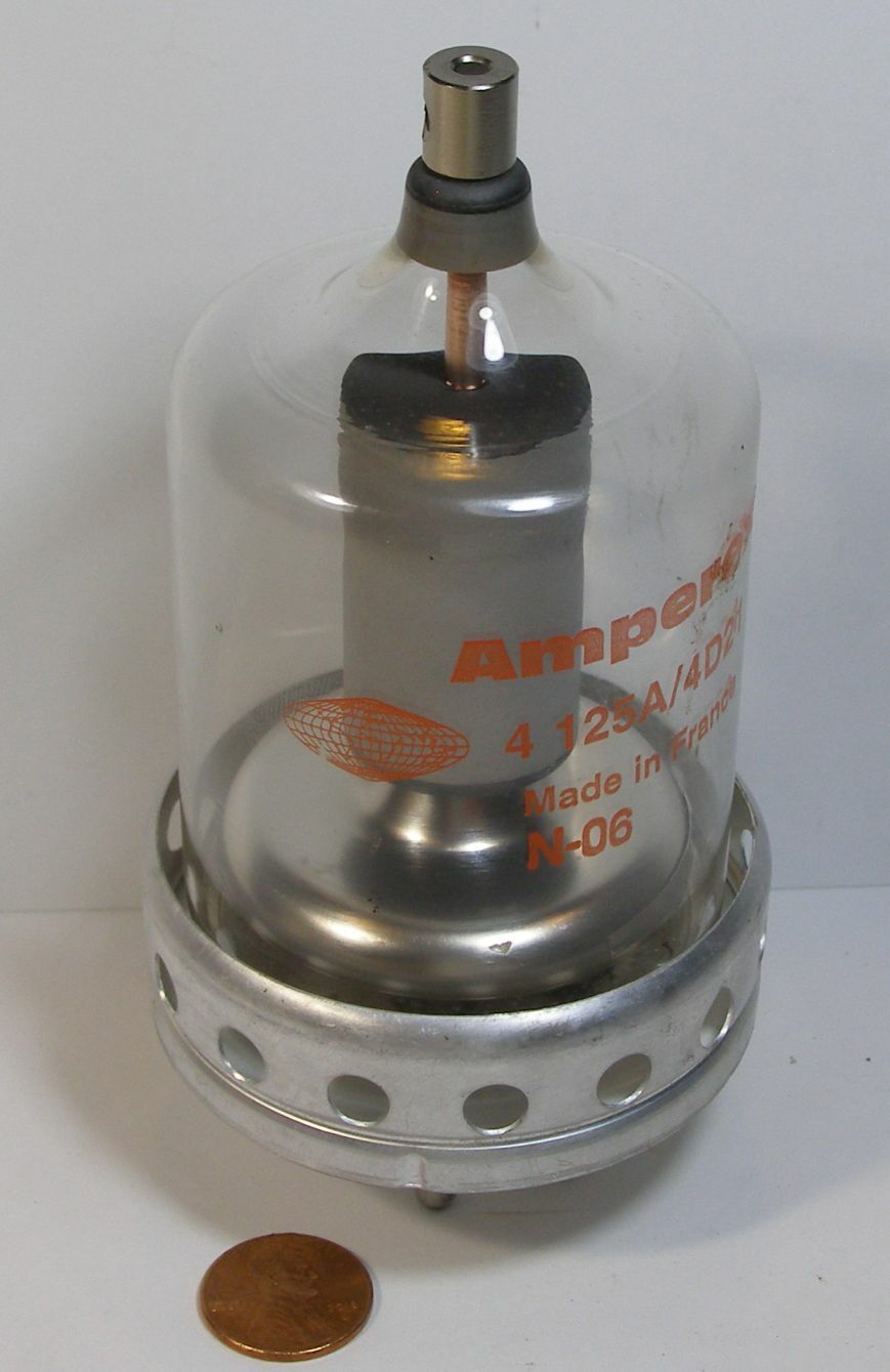 AMPEREX TETRODE POWER TUBE 4125A/4D21 N-06   FRANCE