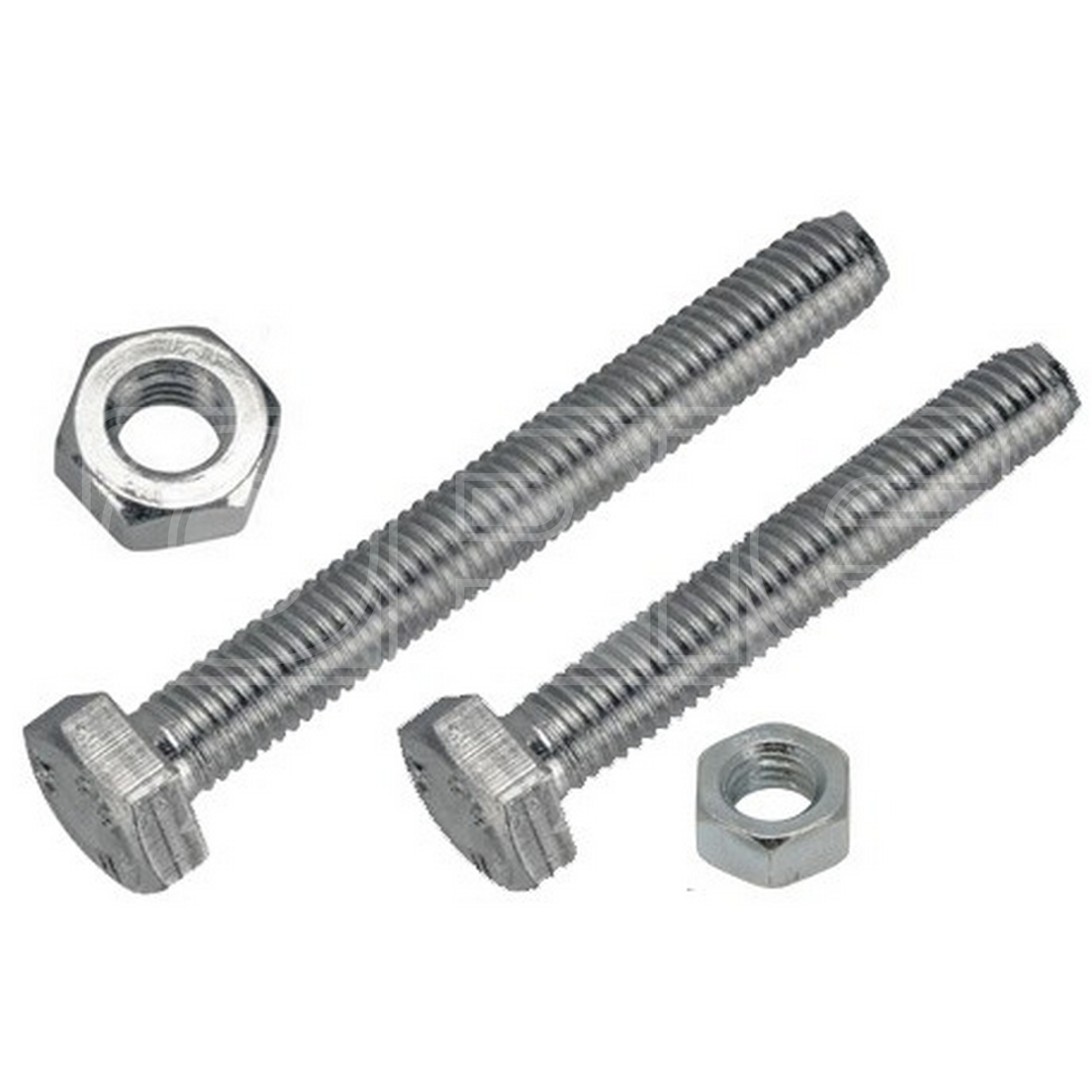 Set Screw & Nut M12 x 75mm - Completely Threaded - 1.75 Pitch - WOT-NOTS PWN674