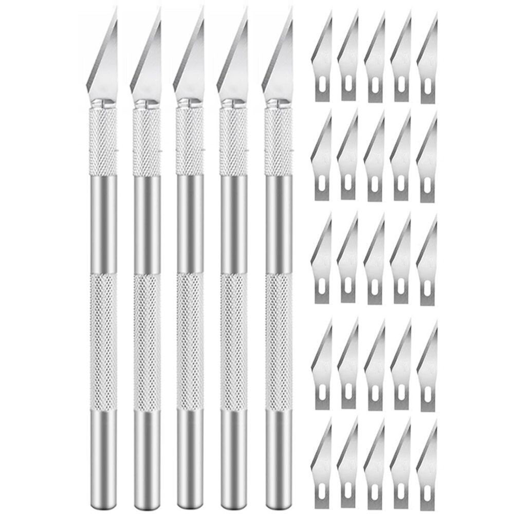 5set Hobby Exacto Knife X-Acto Blades Handle For Craftsman Craft Tool Precision