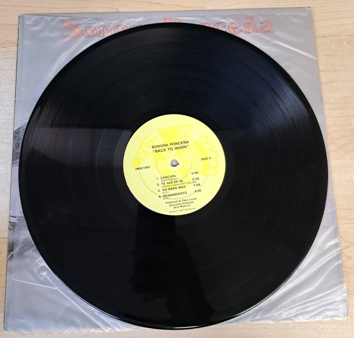 Sonora Poncena Back to Work Vinyl Record, JMIS 1083