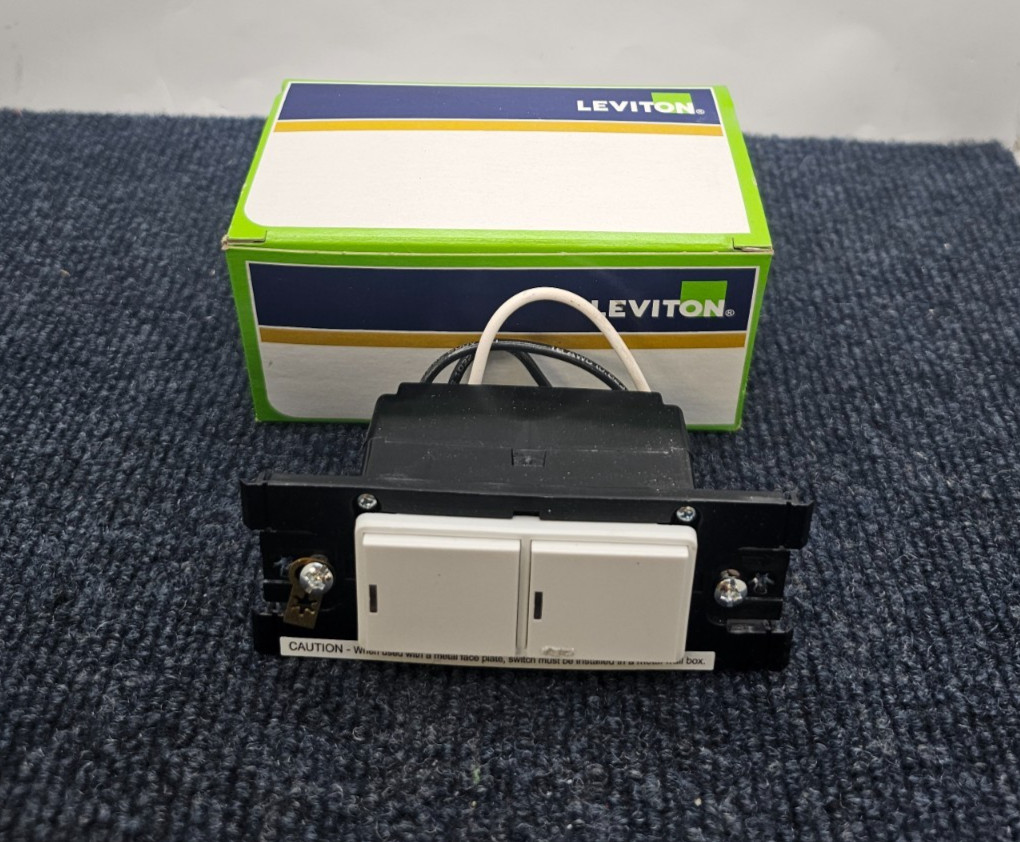 Leviton DLDNK-2W Keypad Room Controller 2 Button Lumina White 120-277VAC