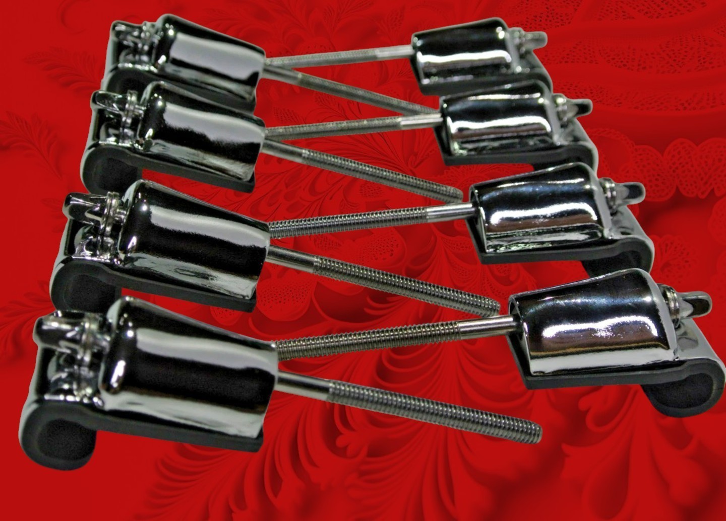 NEW SET of 8 PEARL BASS DRUM TENSION RODS & CLAWS for YOUR EXPORT EXX SET! L739