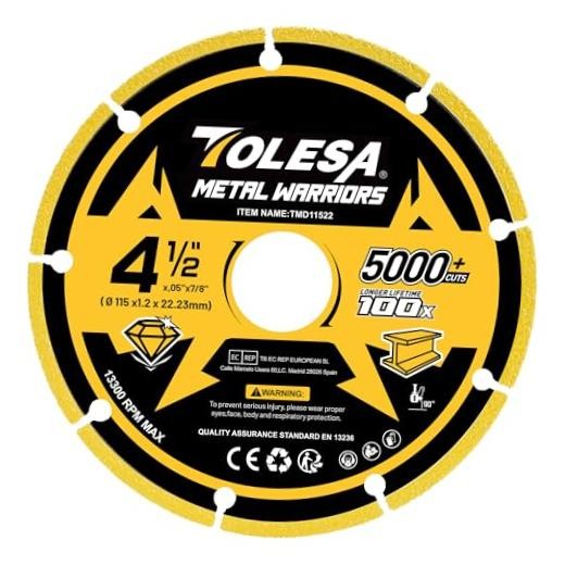 Diamond Cutting Wheel for Metal - Cut Off Wheel 5000+ 1.0 - 4 1/2 x 7/8 Inch
