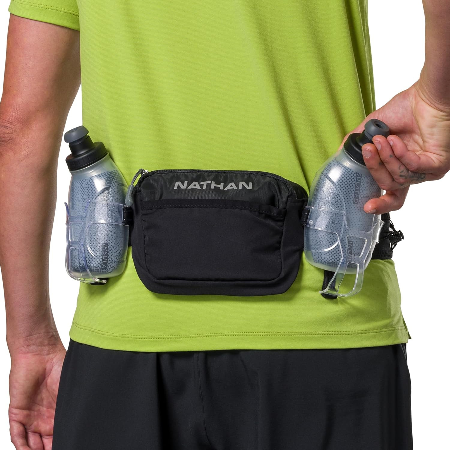 Running Belt Hydration with Flasks, Storage Pockets, Trail Mix Plus, Running Wat