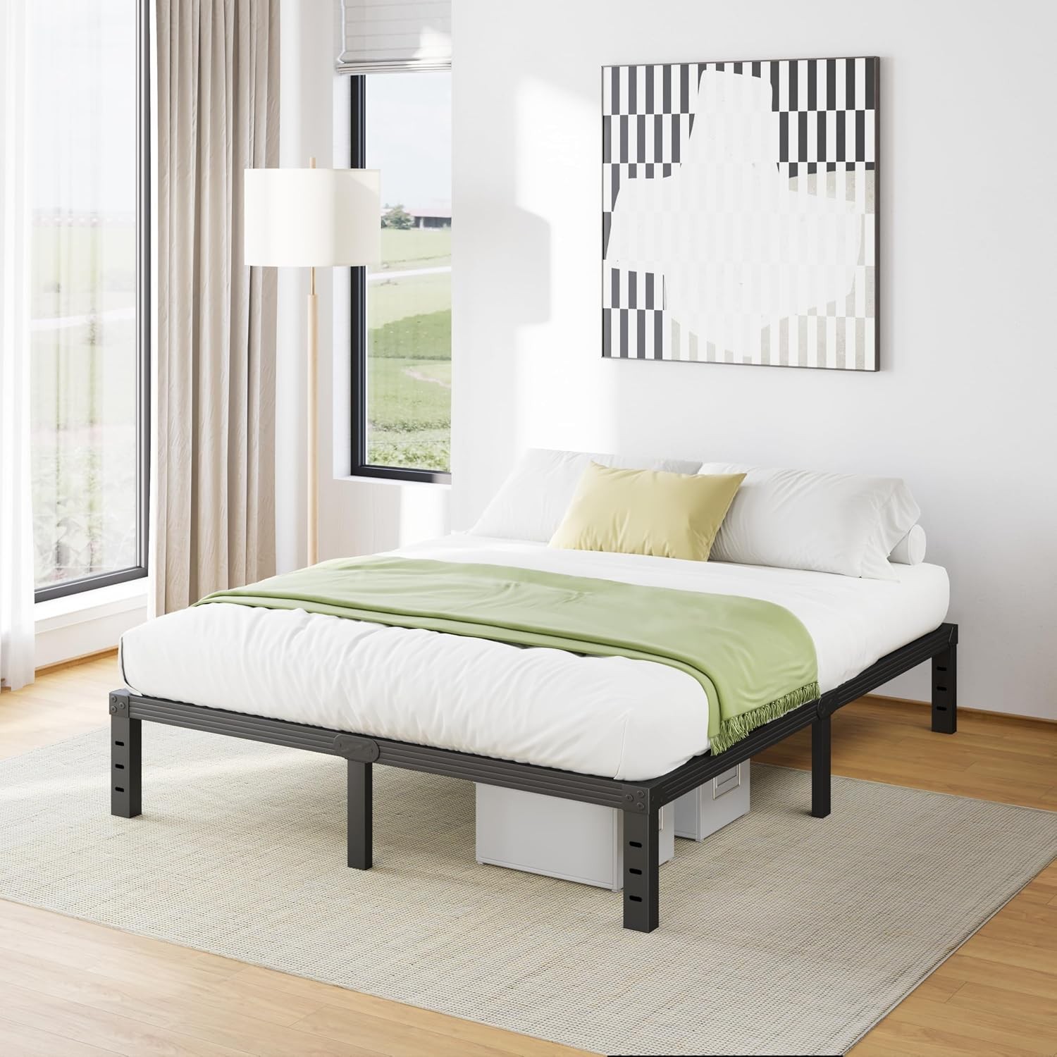 12 Inch High Metal Full Size Bed Frame Platform Bed Frame Full Size No Box