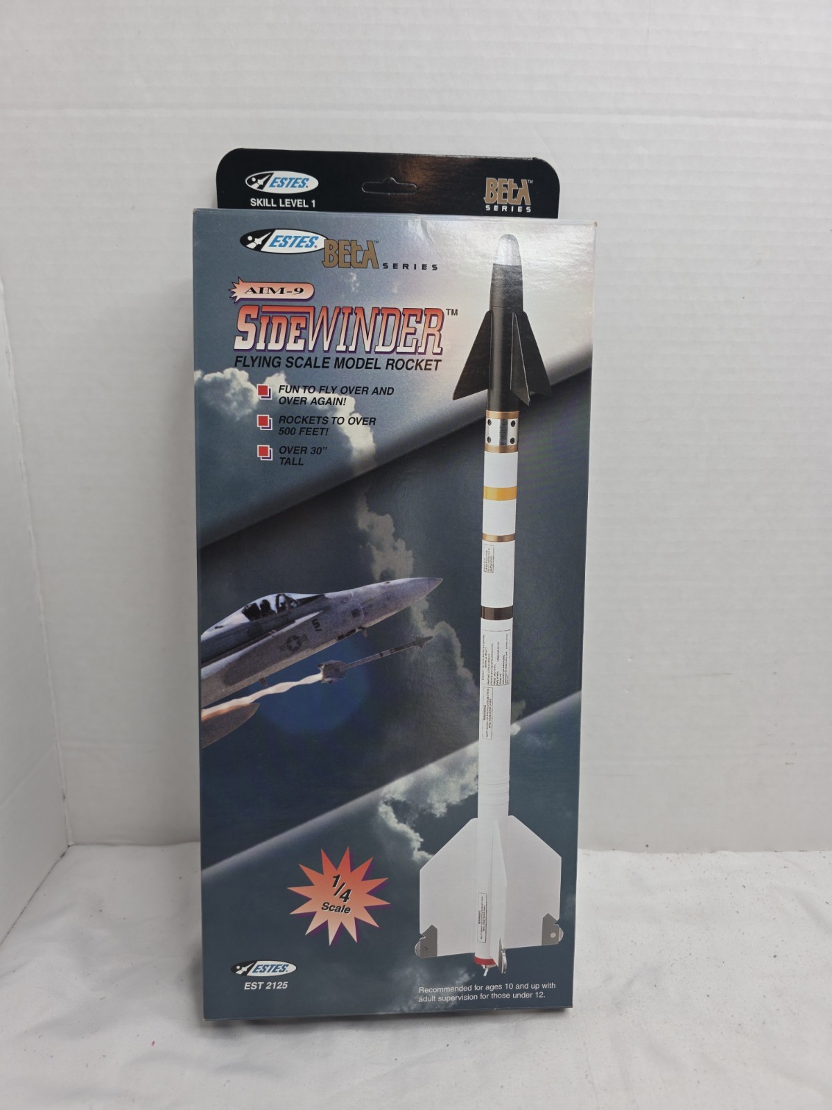 Vintage Estes Aim-9 Sidewinder Flying Scale Model Rocket Beta Series EST 2125