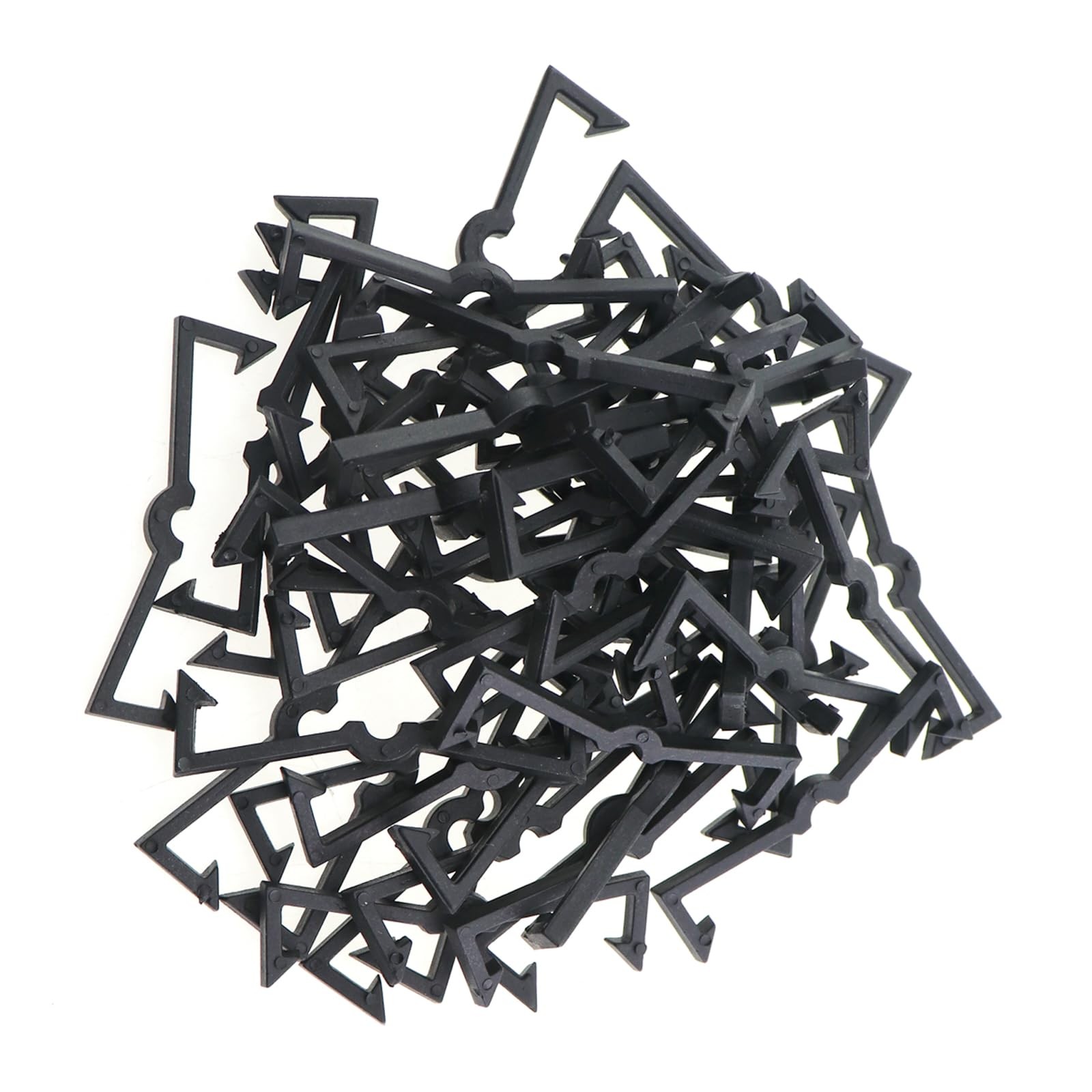 50PCS 2 Inch Black Hole Board Hooks Plastic Pegboard Hook Accessories Pegboar...