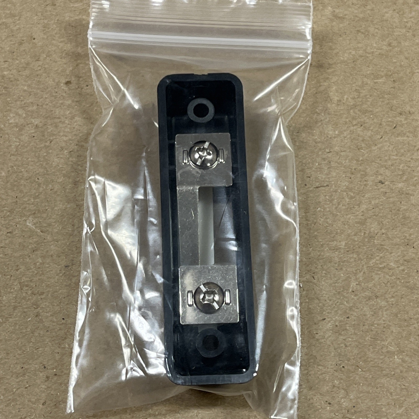 Black Wired Unlighted Doorbell Button with White Button