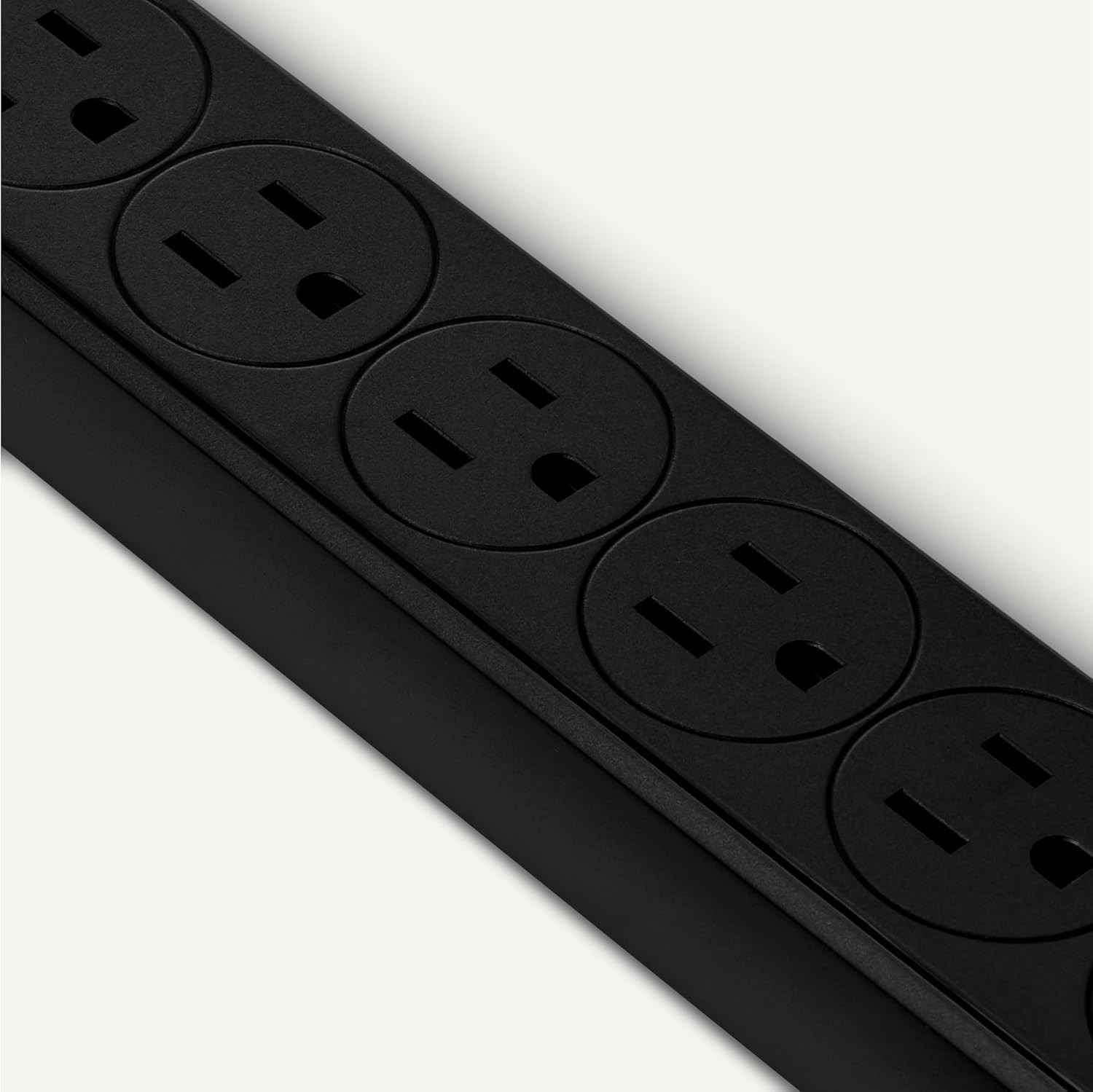 Amazon Basics Rectangle 6-Outlet, 600 Joule Surge Protector Power Strip, 2ft, Bl