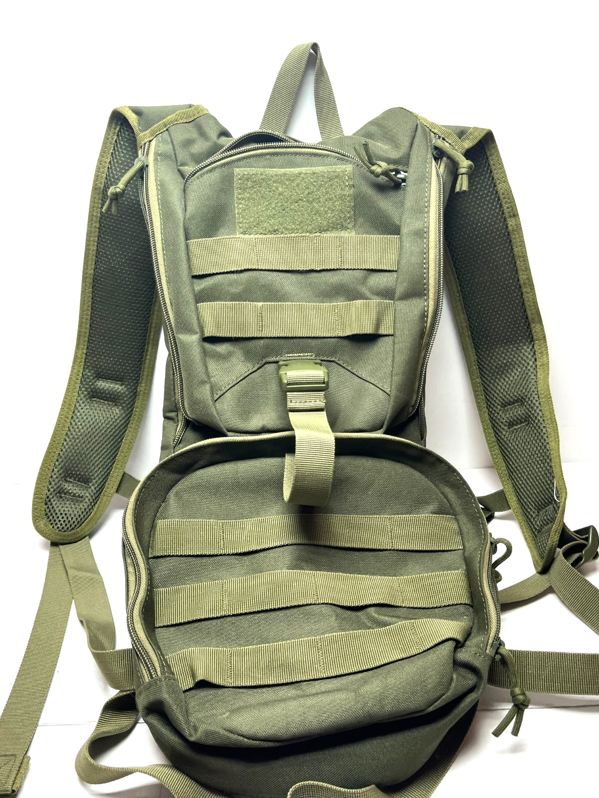 Tactical Hydration Backpack Olive Army Green MOLLE Hiking Pack !NO BLADDER!