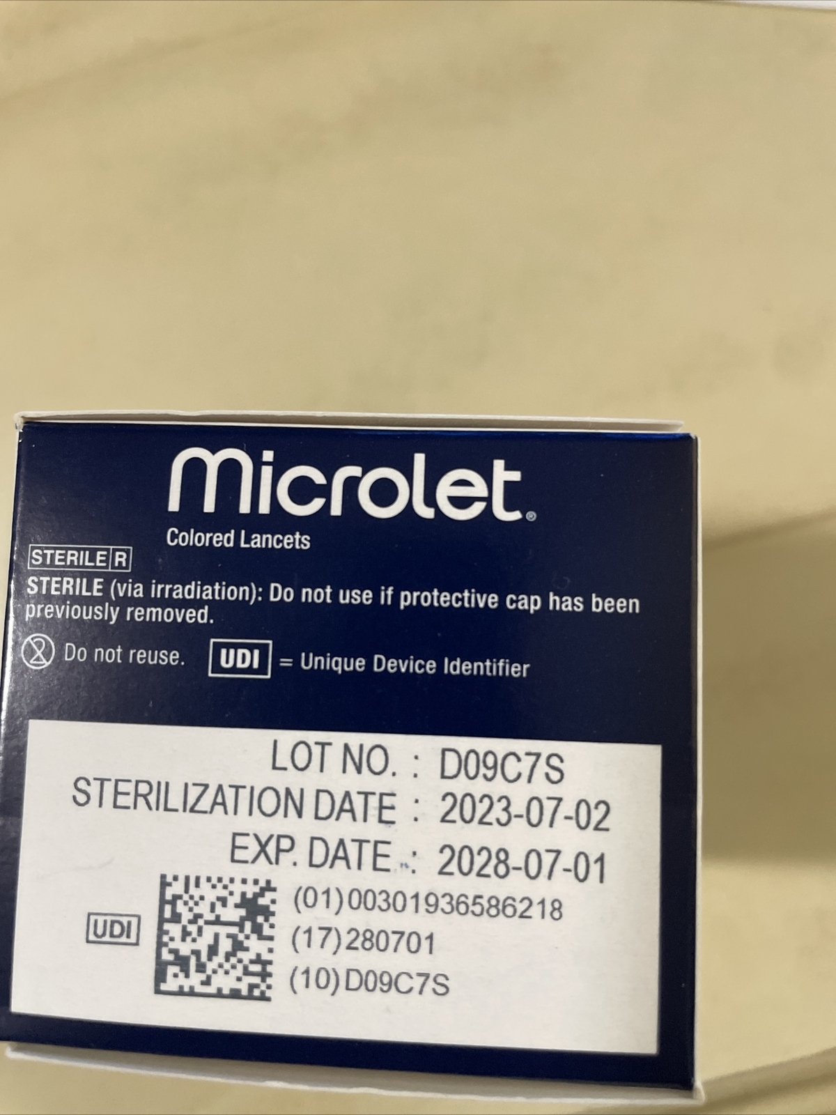 Microlet Colored Lancets Pack Of 100 Exp 7/2028