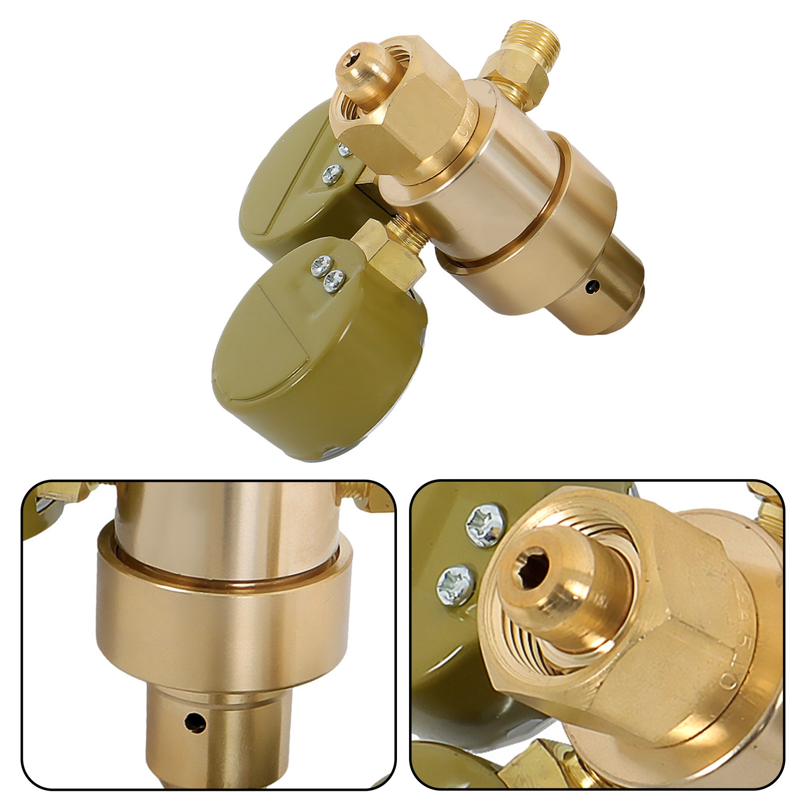OXYGEN & ACETYLENE Regulators Fit Victor Gas Torch Cutting Solid Brass 4 Welding