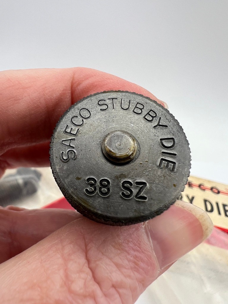 SAECO Stubby Die Set (2) Match Precision Reloading Tool .38 /357 Redding USA